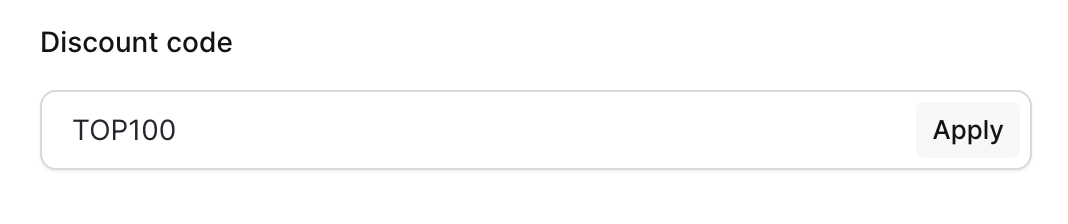 How to use discount code